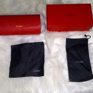 Cartier sunglass box,case,dust bag and cloth